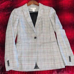 H&M women’s plaid blazer